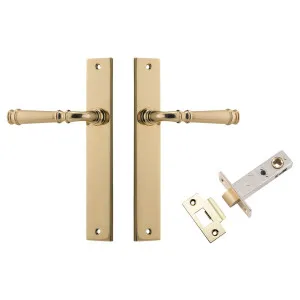 Verona Lever Rectangular Backplate Passage Kit Polished Brass by Iver, a Door Hardware for sale on Style Sourcebook