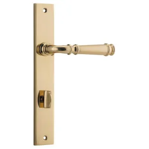 Verona Lever Rectangular Backplate Polished Brass by Iver, a Door Hardware for sale on Style Sourcebook