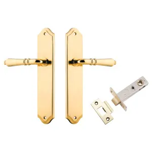 Sarlat Lever Shouldered Backplate Passage Kit Polished Brass by Iver, a Door Hardware for sale on Style Sourcebook