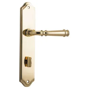Verona Lever Shouldered Backplate Polished Brass by Iver, a Door Hardware for sale on Style Sourcebook