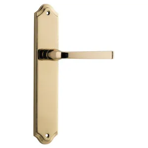 Annecy Lever Shouldered Backplate Polished Brass by Iver, a Door Hardware for sale on Style Sourcebook