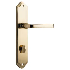 Annecy Lever Shouldered Backplate Polished Brass by Iver, a Door Hardware for sale on Style Sourcebook