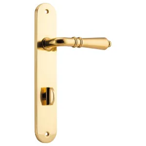 Sarlat Oval Privacy Lever Set, Polished Brass by Iver, a Door Hardware for sale on Style Sourcebook