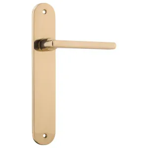 Baltimore Oval Lever Latch Set, Polished Brass by Iver, a Door Hardware for sale on Style Sourcebook
