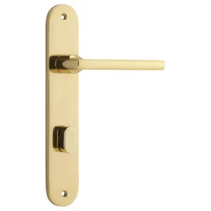 Baltimore Oval 85mm Privacy Lever Set, Pol Brass by Iver, a Door Hardware for sale on Style Sourcebook