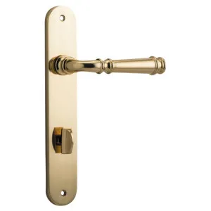 Verona Lever Oval Backplate Polished Brass by Iver, a Door Hardware for sale on Style Sourcebook