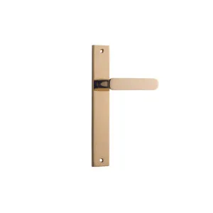 Bronte Lever Polished Brass Rectangular Backplate by Iver, a Door Hardware for sale on Style Sourcebook