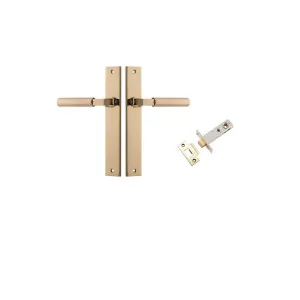 Berlin Lever Rectangular Backplate Passage Kit Polished Brass by Iver, a Door Hardware for sale on Style Sourcebook