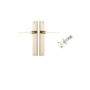 Como Lever Rectangular Backplate Passage Kit Polished Brass by Iver, a Door Hardware for sale on Style Sourcebook