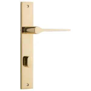 Como Lever Polished Brass Rectangular Backplate by Iver, a Door Hardware for sale on Style Sourcebook