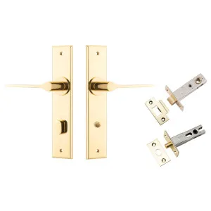 Como Lever Chamfered Backplate Privacy Kit Polished Brass by Iver, a Door Hardware for sale on Style Sourcebook