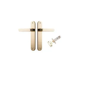 Bronte Lever Oval Backplate Passage Kit Polished Brass by Iver, a Door Hardware for sale on Style Sourcebook