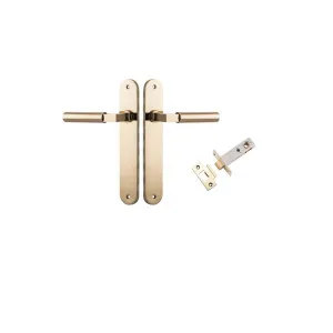 Berlin Lever Oval Backplate Passage Kit Polished Brass by Iver, a Door Hardware for sale on Style Sourcebook
