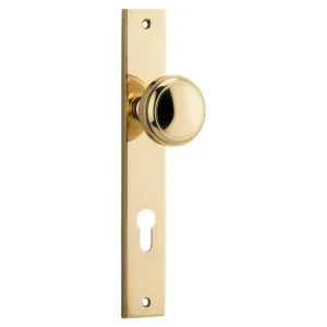 Paddington Knob Rectangular Backplate Polished Brass by Iver, a Door Hardware for sale on Style Sourcebook