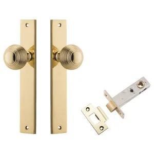Guildford Knob Rectangular Backplate Passage Kit Polished Brass by Iver, a Door Hardware for sale on Style Sourcebook