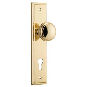 Paddington Knob Stepped Backplate Polished Brass by Iver, a Door Hardware for sale on Style Sourcebook