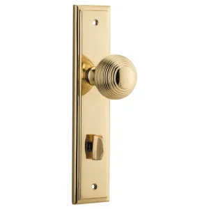 Guildford Knob Stepped Backplate Polished Brass by Iver, a Door Hardware for sale on Style Sourcebook