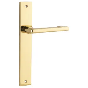Baltimore Return Lever Rectangular Backplate Polished Brass by Iver, a Door Hardware for sale on Style Sourcebook