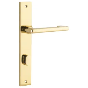 Baltimore Return Lever Rectangular Backplate Polished Brass by Iver, a Door Hardware for sale on Style Sourcebook