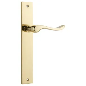 Stirling Lever Rectangular Backplate Polished Brass by Iver, a Door Hardware for sale on Style Sourcebook