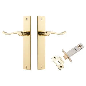 Stirling Lever Rectangular Backplate Passage Kit Polished Brass by Iver, a Door Hardware for sale on Style Sourcebook