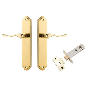 Stirling Lever Shouldered Backplate Passage Kit Polished Brass by Iver, a Door Hardware for sale on Style Sourcebook
