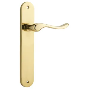 Stirling Lever Oval Backplate Polished Brass by Iver, a Door Hardware for sale on Style Sourcebook