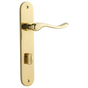 Stirling Lever Oval Backplate Polished Brass by Iver, a Door Hardware for sale on Style Sourcebook