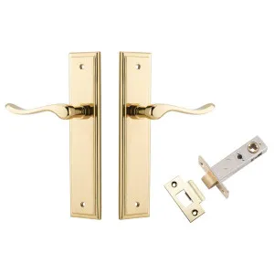 Stirling Lever Stepped Backplate Passage Kit Polished Brass by Iver, a Door Hardware for sale on Style Sourcebook