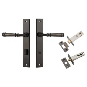 Verona Lever Rectangular Backplate Privacy Kit w Privacy Turn Signature Brass by Iver, a Door Hardware for sale on Style Sourcebook
