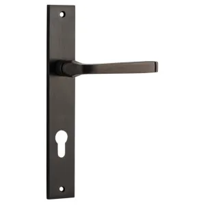 Annecy Lever Rectangular Backplate Signature Brass by Iver, a Door Hardware for sale on Style Sourcebook