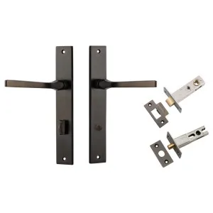 Annecy Lever Rectangular Backplate Privacy Kit w Privacy Turn Signature Brass by Iver, a Door Hardware for sale on Style Sourcebook