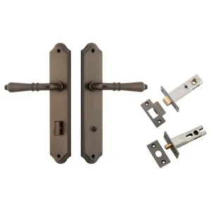 Sarlat Lever Shouldered Backplate Privacy Kit w Privacy Turn Signature Brass by Iver, a Door Hardware for sale on Style Sourcebook
