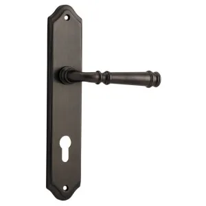 Verona Lever - Shouldered Backplate with Euro 85mm Pitch Signature Brass by Iver, a Door Hardware for sale on Style Sourcebook