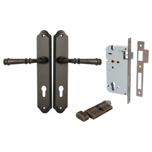 Verona Lever Shouldered Backplate Entrance Kit w High Security Lock Signature Brass by Iver, a Door Hardware for sale on Style Sourcebook