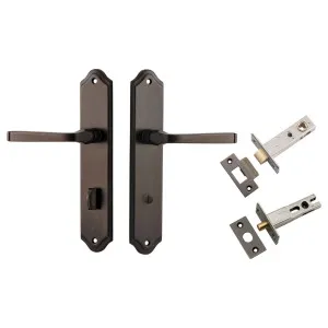 Annecy Lever Shouldered Backplate Privacy Kit w Privacy Turn Signature Brass by Iver, a Door Hardware for sale on Style Sourcebook