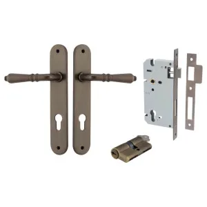 Sarlat Lever Oval Backplate Entrance Kit w High Security Lock Signature Brass by Iver, a Door Hardware for sale on Style Sourcebook