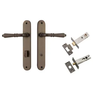 Sarlat Lever Oval Backplate Privacy Kit w Privacy Turn Signature Brass by Iver, a Door Hardware for sale on Style Sourcebook