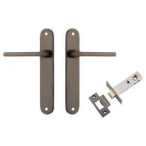 Baltimore Lever Signature Brass Oval Backplate Passage Kit by Iver, a Door Hardware for sale on Style Sourcebook