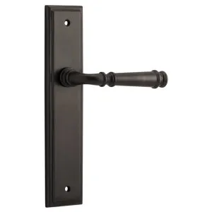 Verona Lever Stepped Backplate Signature Brass by Iver, a Door Hardware for sale on Style Sourcebook