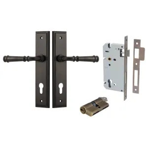 Verona Lever Stepped Backplate Entrance Kit w High Security Lock Signature Brass by Iver, a Door Hardware for sale on Style Sourcebook