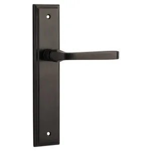 Annecy Lever Stepped Backplate Signature Brass by Iver, a Door Hardware for sale on Style Sourcebook