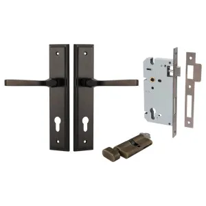 Annecy Lever Stepped Backplate Entrance Kit w High Security Lock Signature Brass by Iver, a Door Hardware for sale on Style Sourcebook