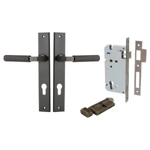 Brunswick Lever Rectangular Backplate Entrance Kit w High Security Lock Signature Brass by Iver, a Door Hardware for sale on Style Sourcebook