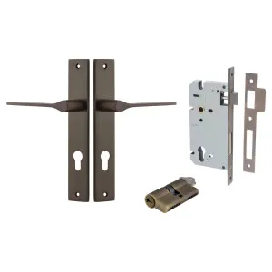 Como Lever Rectangular Backplate Entrance Kit w High Security Lock Signature Brass by Iver, a Door Hardware for sale on Style Sourcebook