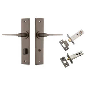 Como Lever Chamfered Backplate Privacy Kit Signature Brass by Iver, a Door Hardware for sale on Style Sourcebook