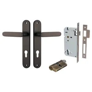 Bronte Lever Oval Backplate Entrance Kit w High Security Lock Signature Brass by Iver, a Door Hardware for sale on Style Sourcebook