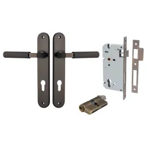 Brunswick Lever Oval Backplate Entrance Kit w High Security Lock Signature Brass by Iver, a Door Hardware for sale on Style Sourcebook