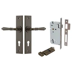 Sarlat Lever Chamfered Backplate Entrance Kit w High Security Lock Signature Brass by Iver, a Door Hardware for sale on Style Sourcebook