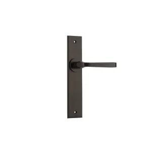 Annecy Lever Chamfered Backplate Signature Brass by Iver, a Door Hardware for sale on Style Sourcebook